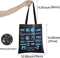 Vista 4 de BWWKTOP Bolsa de lona para álbum de cantante, para fanáticos del cantante, álbum de música, bolsa de mano para mujer