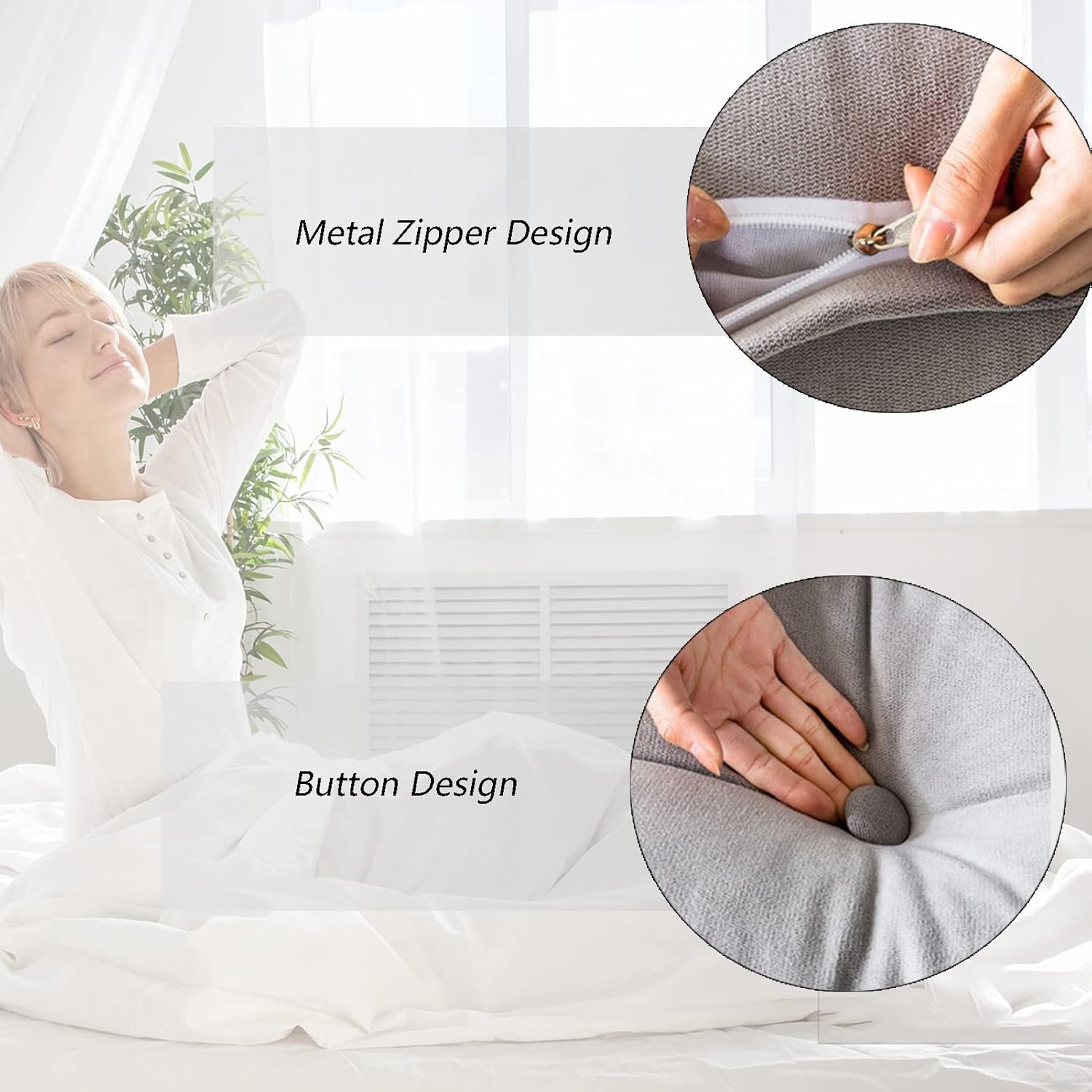 Large Triangular Headboard Wedge Reading Bed Rest Pillow - Triangular Headboard Wedge Pillow for Sitting in Bed-Backrest Positioning Support Long Pillow for Daybed,C,23.6 x7.87x19.68IN