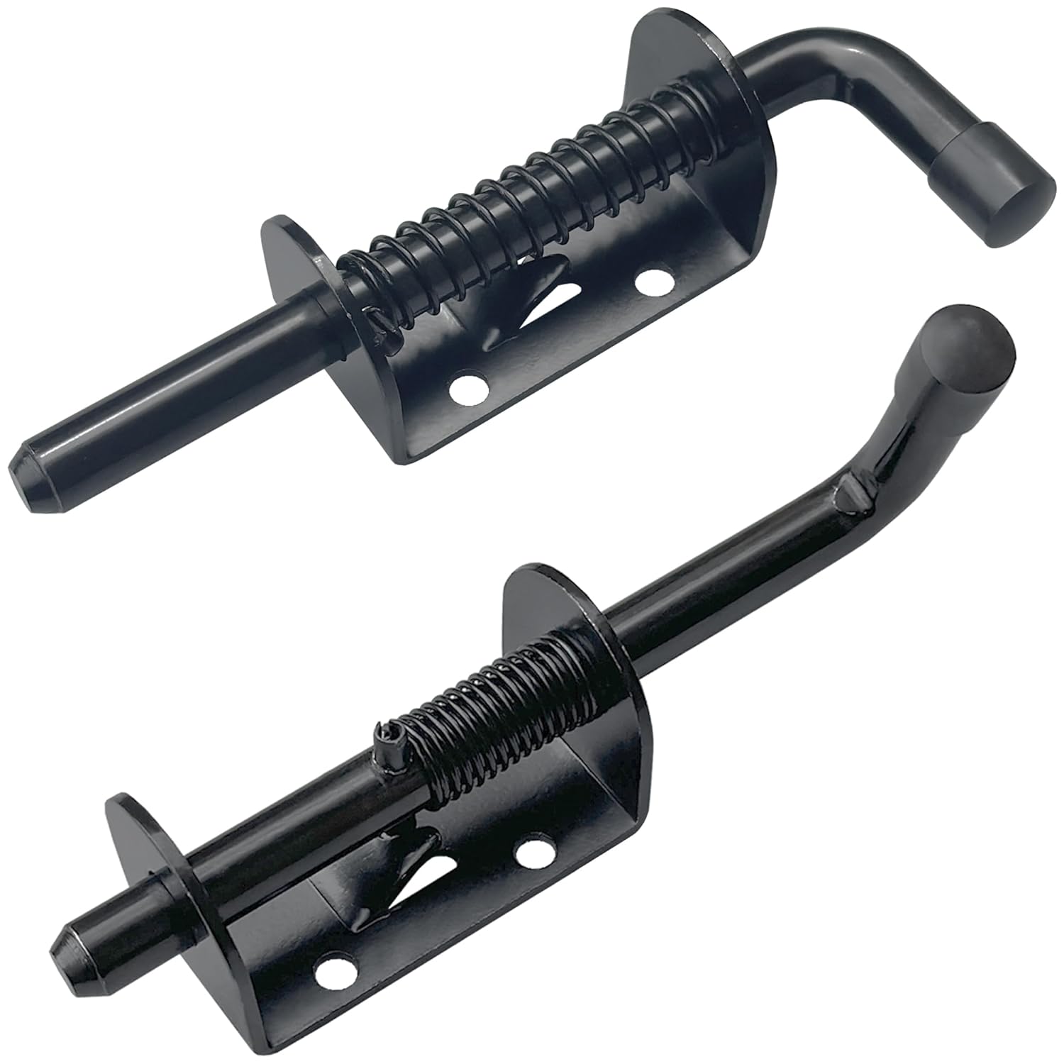 2 PCS Heavy Duty Spring Bolt Latches Black Spring Gate Latch,Spring ...
