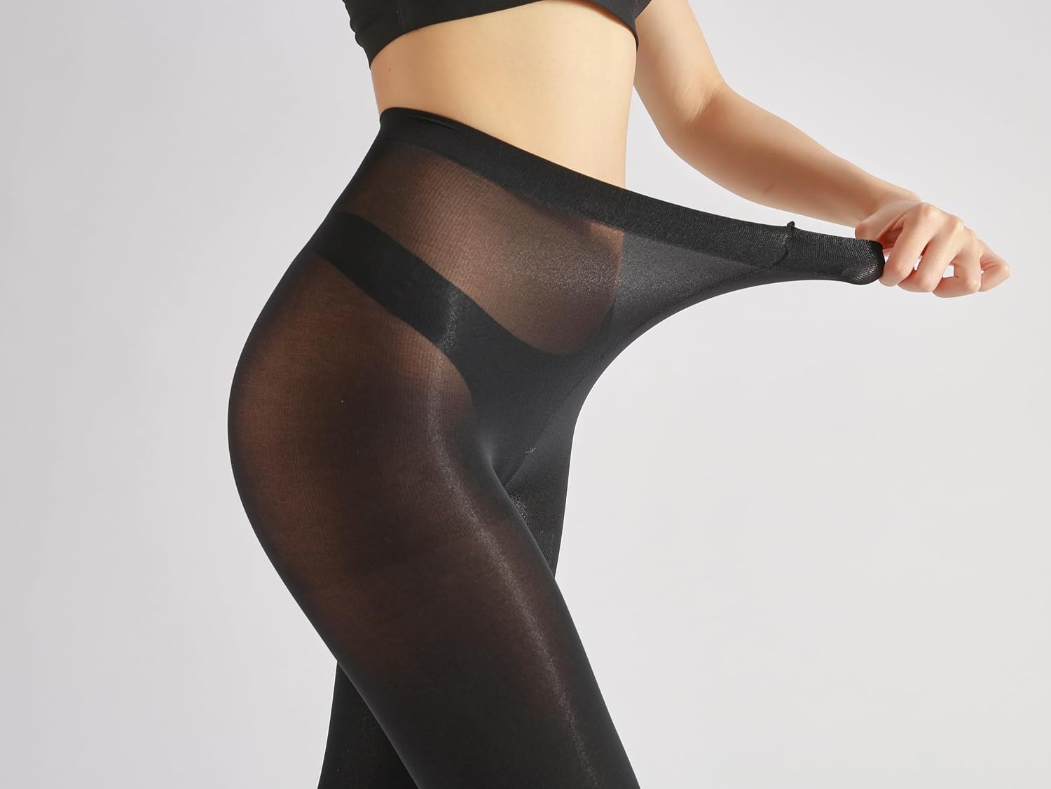 40D Opaque Control Top Pantyhose-Nylon Spandex Tights - Image 2