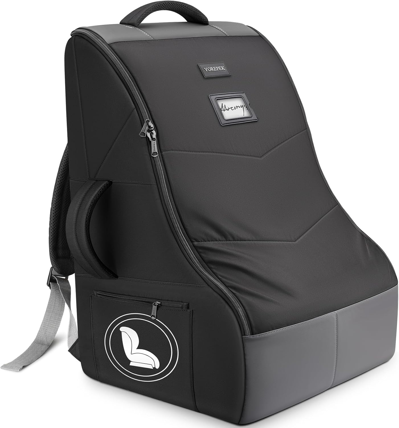 YOREPEK Padded Car Seat Travel Bag for Airplane Travel Compatible with Chicco, Britax, Nuna Rava, Sturdy Car Seat Backpack for Airport with Wear-Resistant Bottom, Large Carseat Cover for Baby Travel