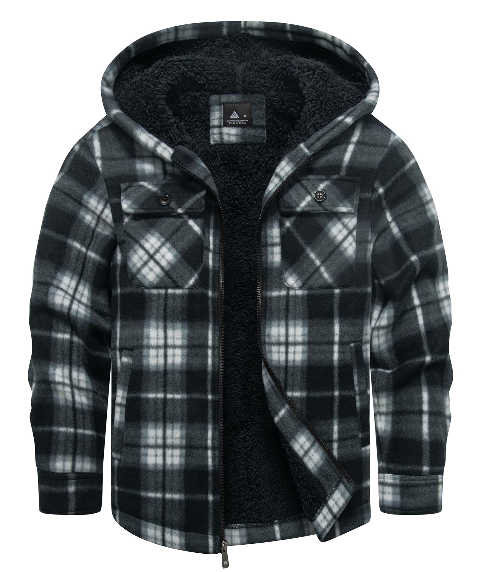 GEEK LIGHTING Boys Girls Flannel Fleece Jackets Sherpa Lined Hoodies