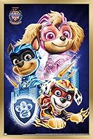 Vista 17 de Trends International Nickelodeon Paw Patrol: The Mighty Movie - Póster de pared grupal, 22.4 pulgadas de largo x 14.7 pulgadas, versión enmarcada