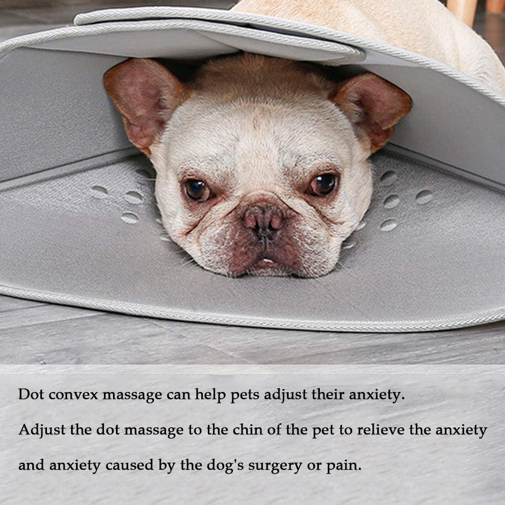 Dog Recovery Elizabethan Collar, Cat Soft Comfy Adjustable Massage E-Collar, Protective Pet Cone Double Side for After Surgery Prevent Pets Anti-Bite/Lick for Cat, Dog, Rabbit