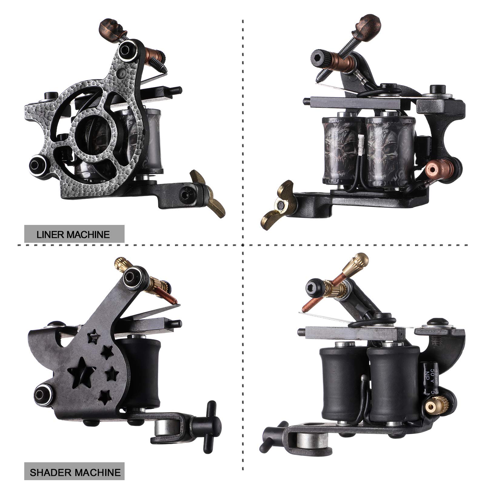 Tornado Complete Tattoo Kit for Beginners: 2 Machine Tattoo Gun