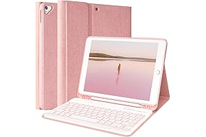 Detachable FUWANG Keyboard Case for iPad 9th/8th/7th Gen with Backlit Stand