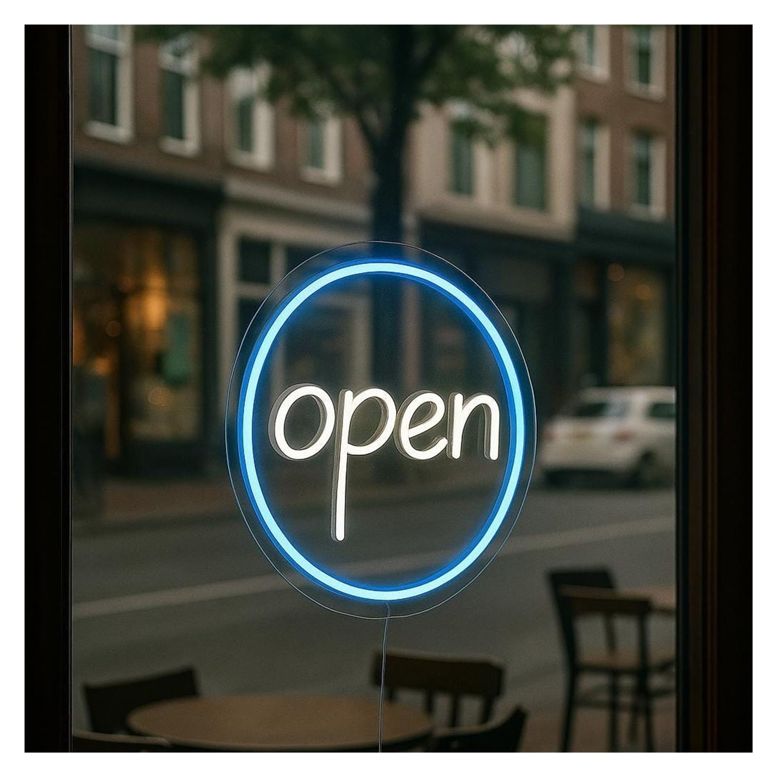 Shouxi C Sign Lamp Open Neon Sign, Suitable For Shop Window Display Decor With Dimmable 38Cm
