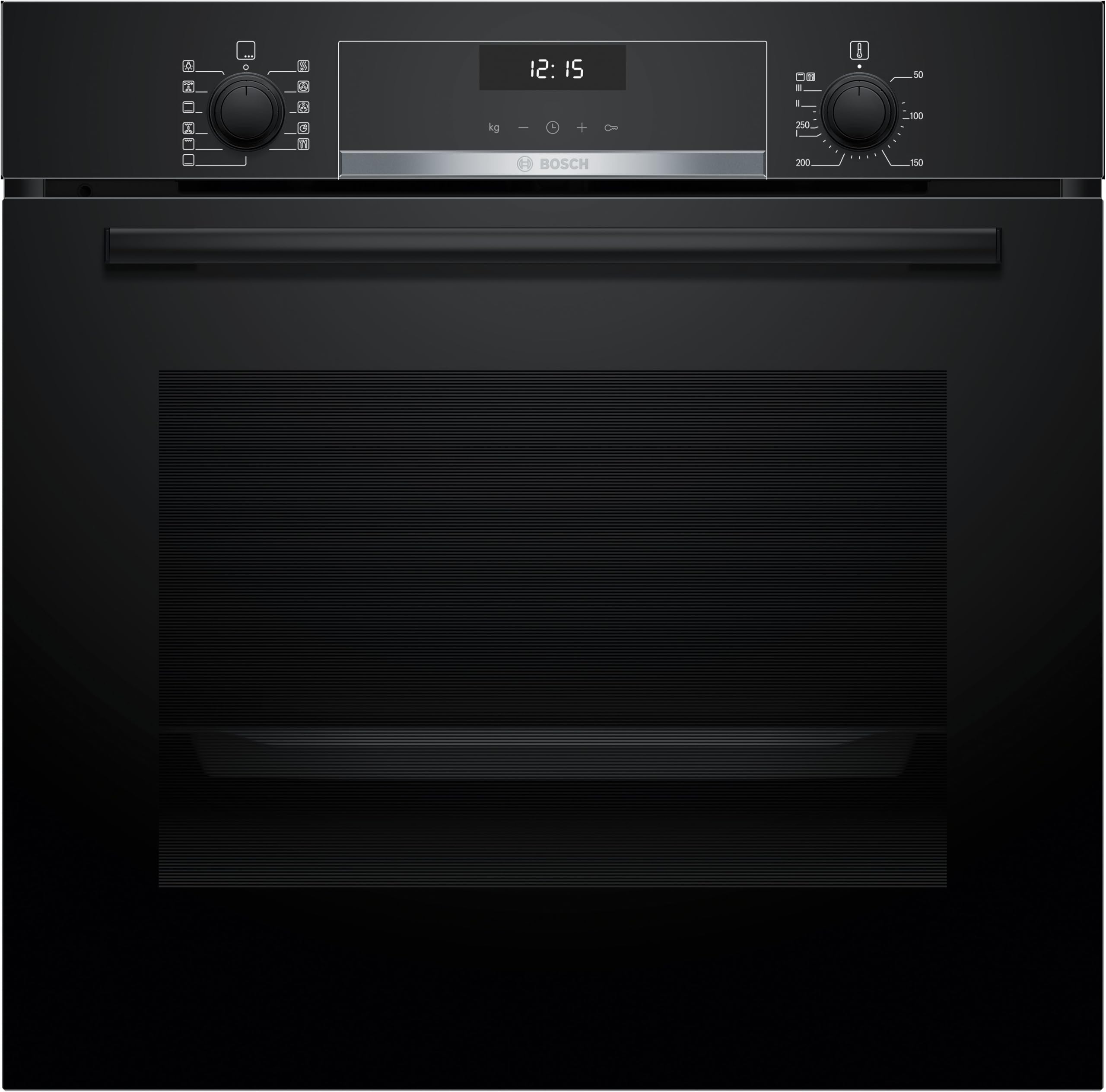 Bosch HBD632LS82 Einbau-Backofen-Set bestehend aus Einbau-Backofen 60 cm Serie 6 HBG537BB4 & Elektro-Kochfeld 80 cm Serie 4 PKH845BB1D, Air Fry, Leichte Reinigung, 3D-Heißluft, Bräterzone