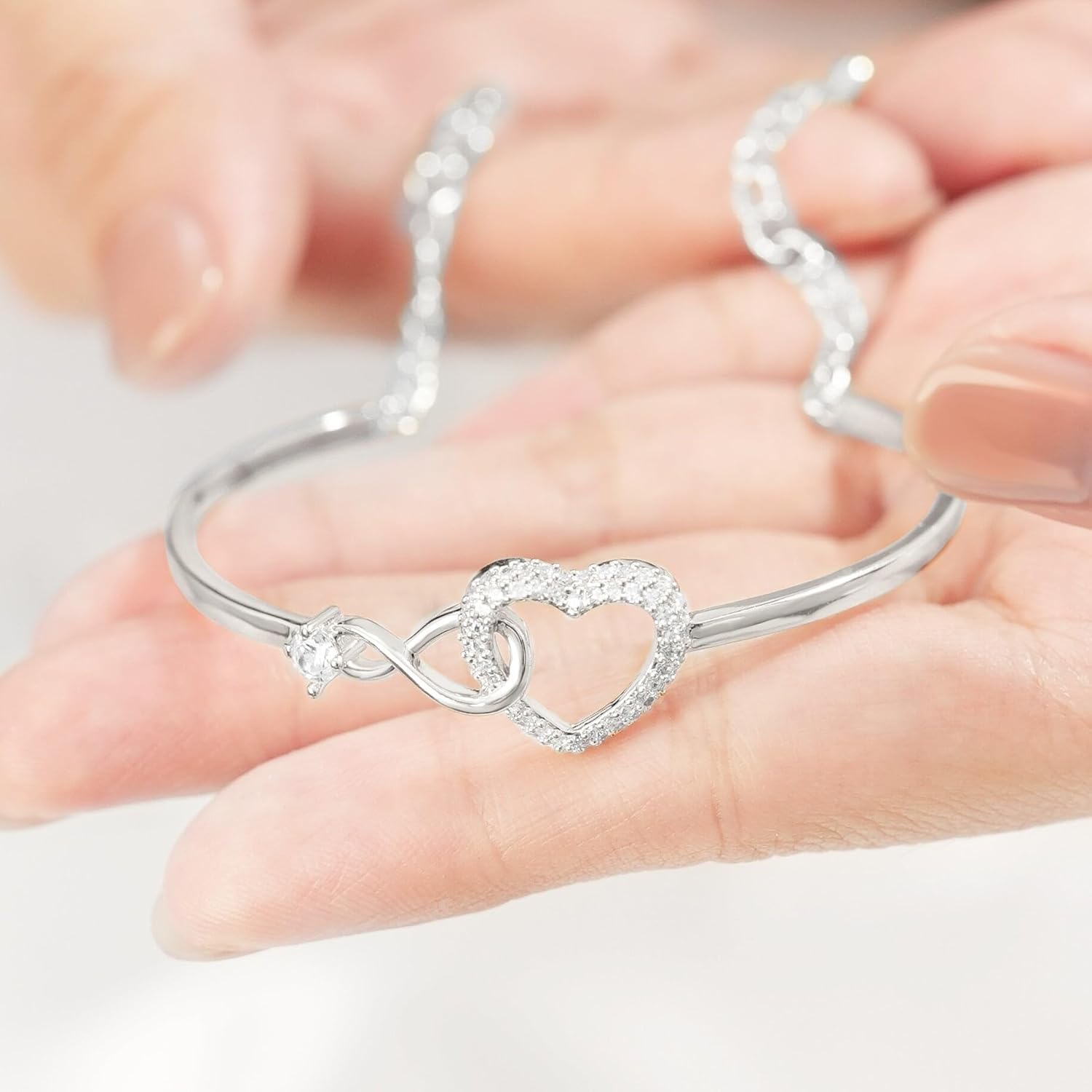 To My Daughter Heart Infinity Bracelet – Meaningful Jewelry Gift with Love Message Card – Perfect Birthday, Graduation, Christmas, Valentine’s Day or Special Occasion Present from Mom or Dad - Image 6