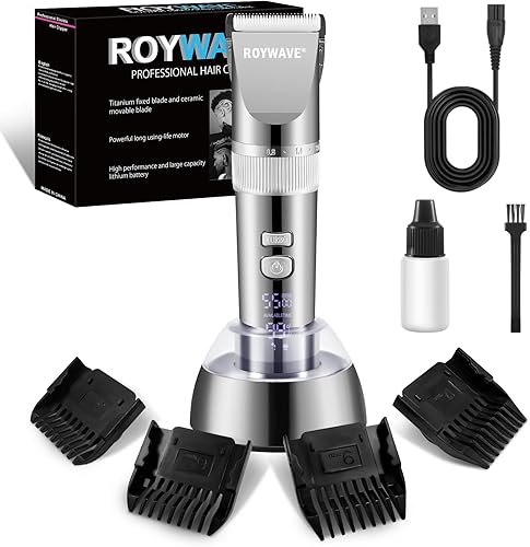 Kit de cortapelos y recortadora para hombres, kit de cortadora de pelo Professiona, cortadora de barba eléctrica, juego de corte de pelo