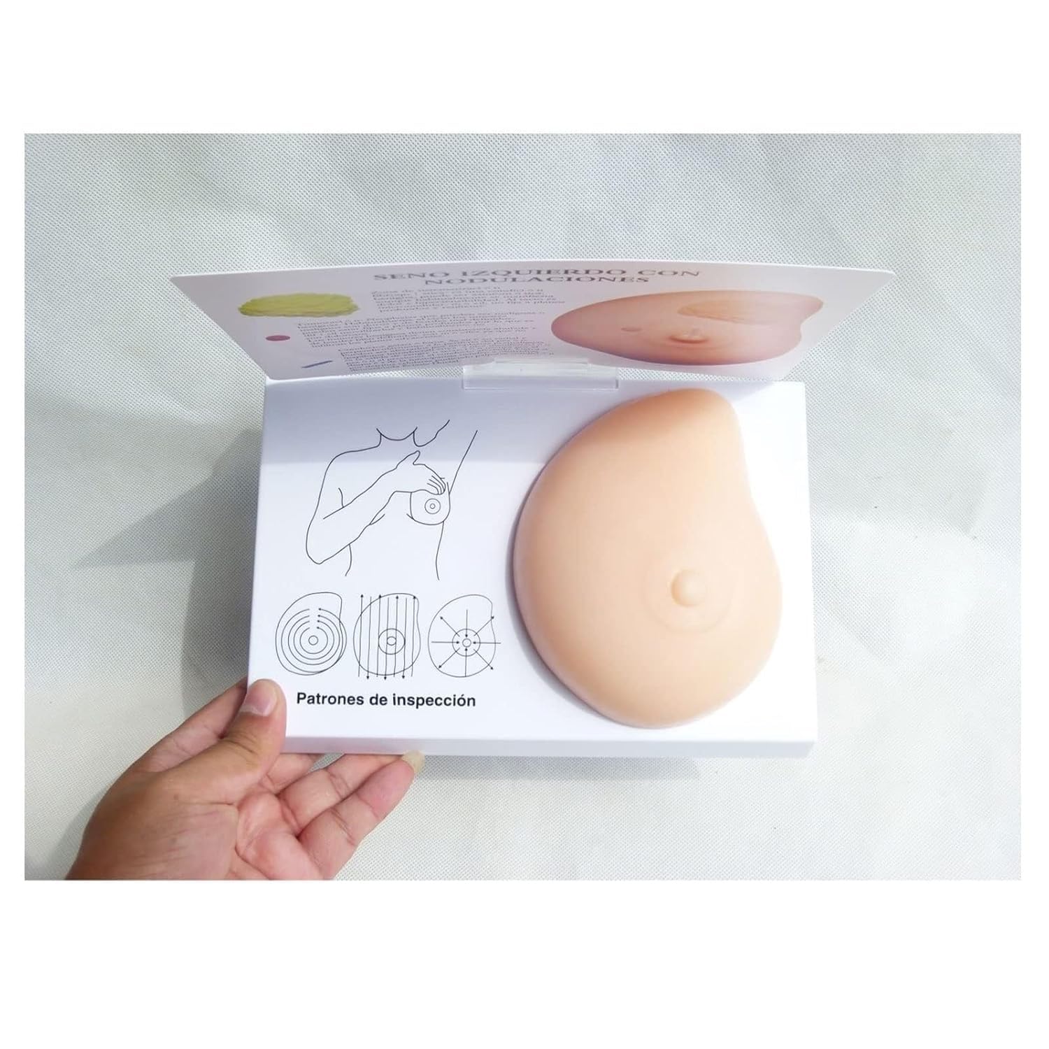 Modello di seno in silicone, modello anatomico del cancro al seno, modello di autotest patologico del seno for grumi, strumento medico, for la comunicazione medico-paziente, insegnamento