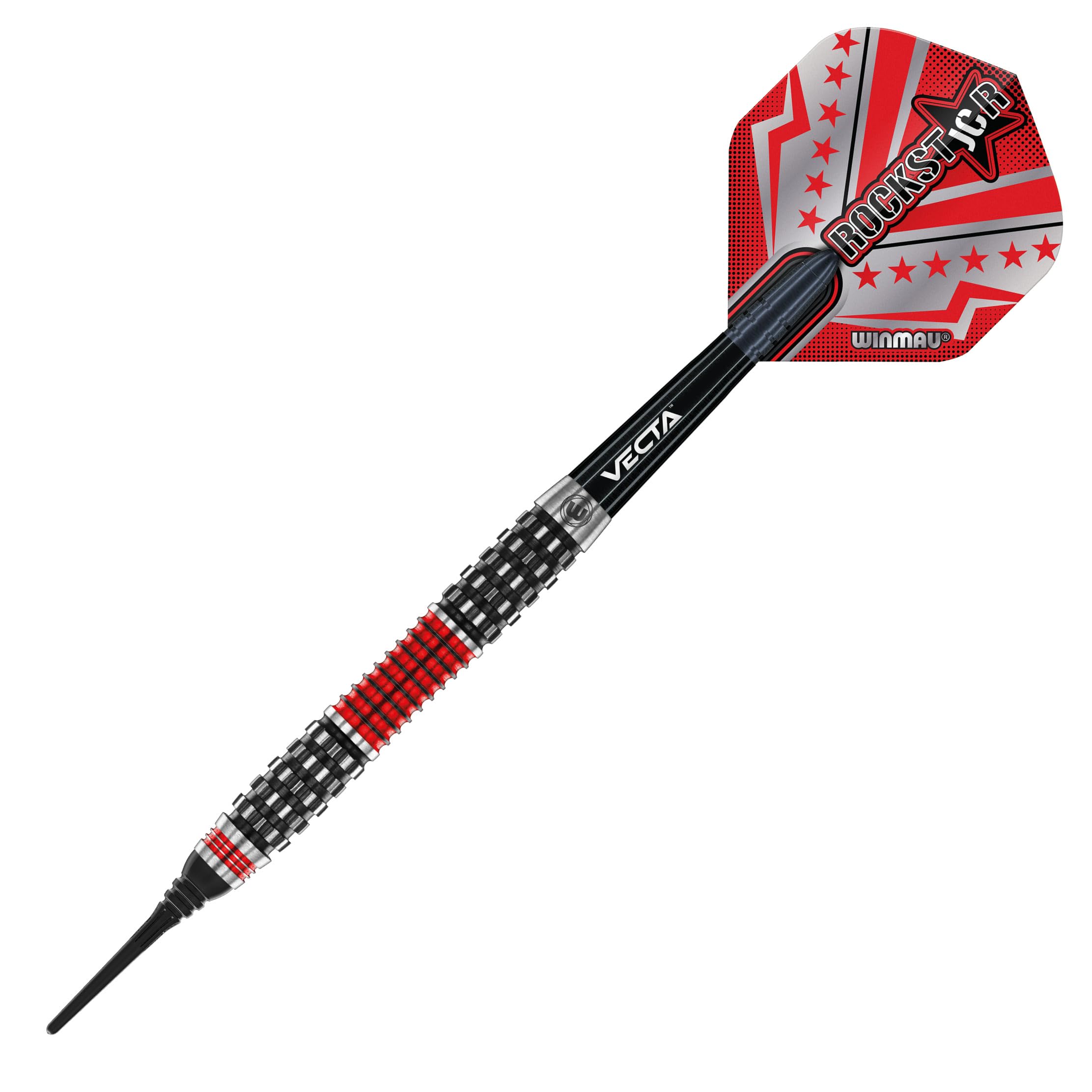 WINMAU Joe Cullen Rockstar Series RS 1.0 Professional Tungsten Darts Set with Flights and Shafts (Stems)