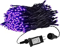 Vista 26 de Weillsnow Luces de Halloween naranjas, tira de luces impermeables enchufables de 66 pies, 8 modos con memoria para decoraciones de jardín