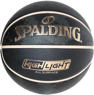 Spalding 85-392J Basketball Highlights Black x Pearl No. 7 Ball