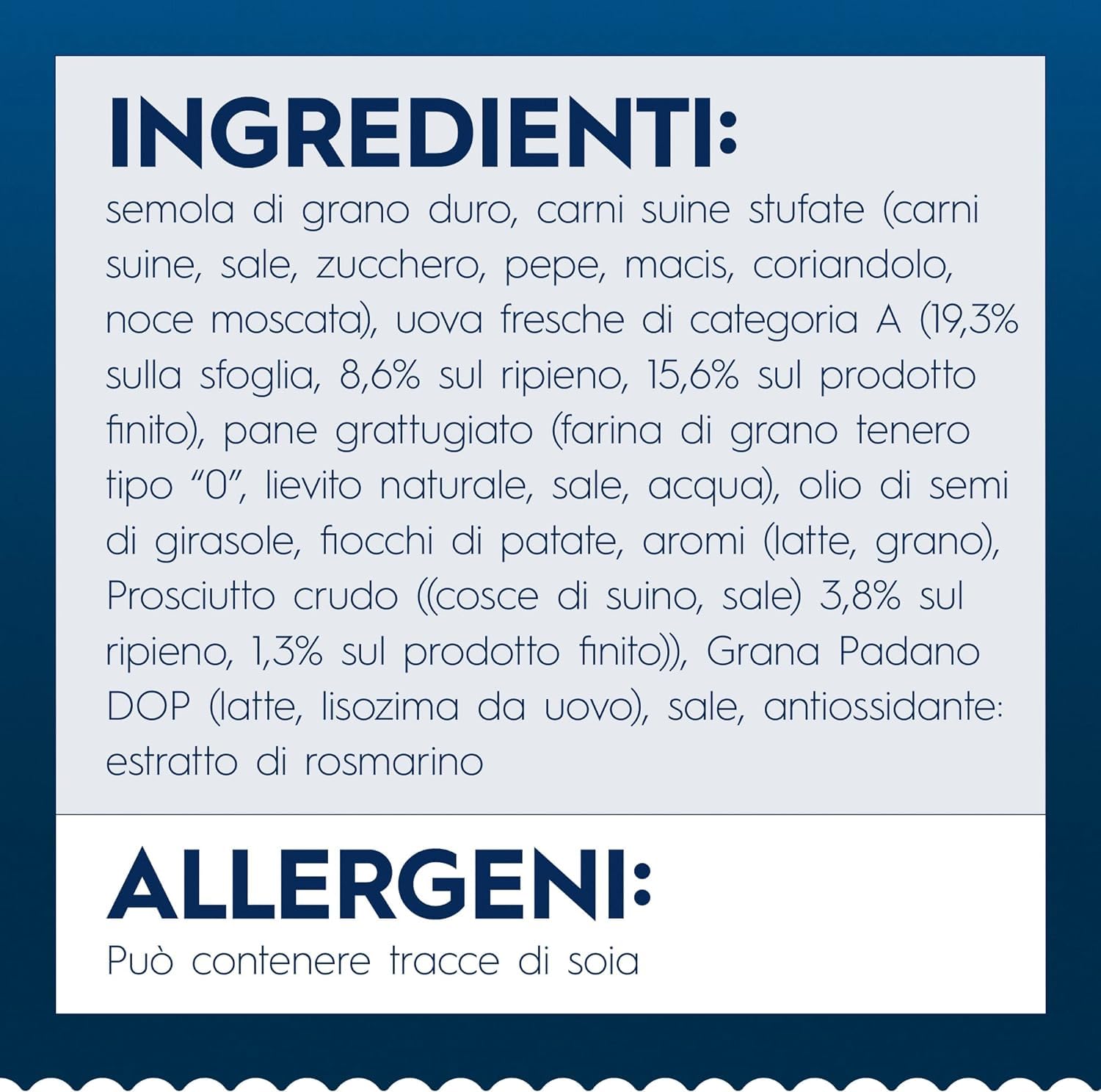 Italian Gourmet Le Emiliane Tortellini prosciutto crudo Eierpasta 12 x 250g | Ripieno saporito in sfoglia all'uovo; schnell serviert mit Butter, Salbei, Gesamtnettogewicht 3 kg + Kostenlos Polpa 400g