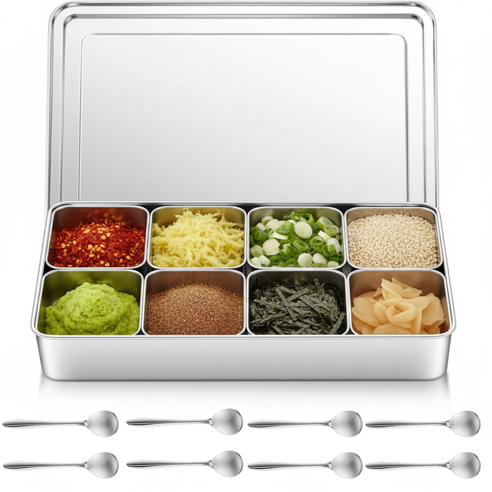 Amazon.com: Boao 8 Compartment 304 Yakumi Pans Stainless Steel