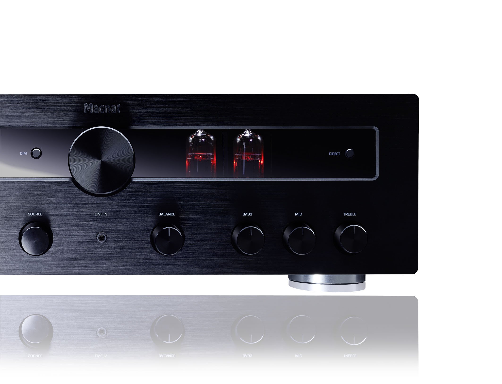 Magnat MR 780, schwarz - robuster Stereo Hybrid-Receiver mit hochwertiger Aluminium-Front und hoher Ausgangsleistung für perfekten Stereoklang