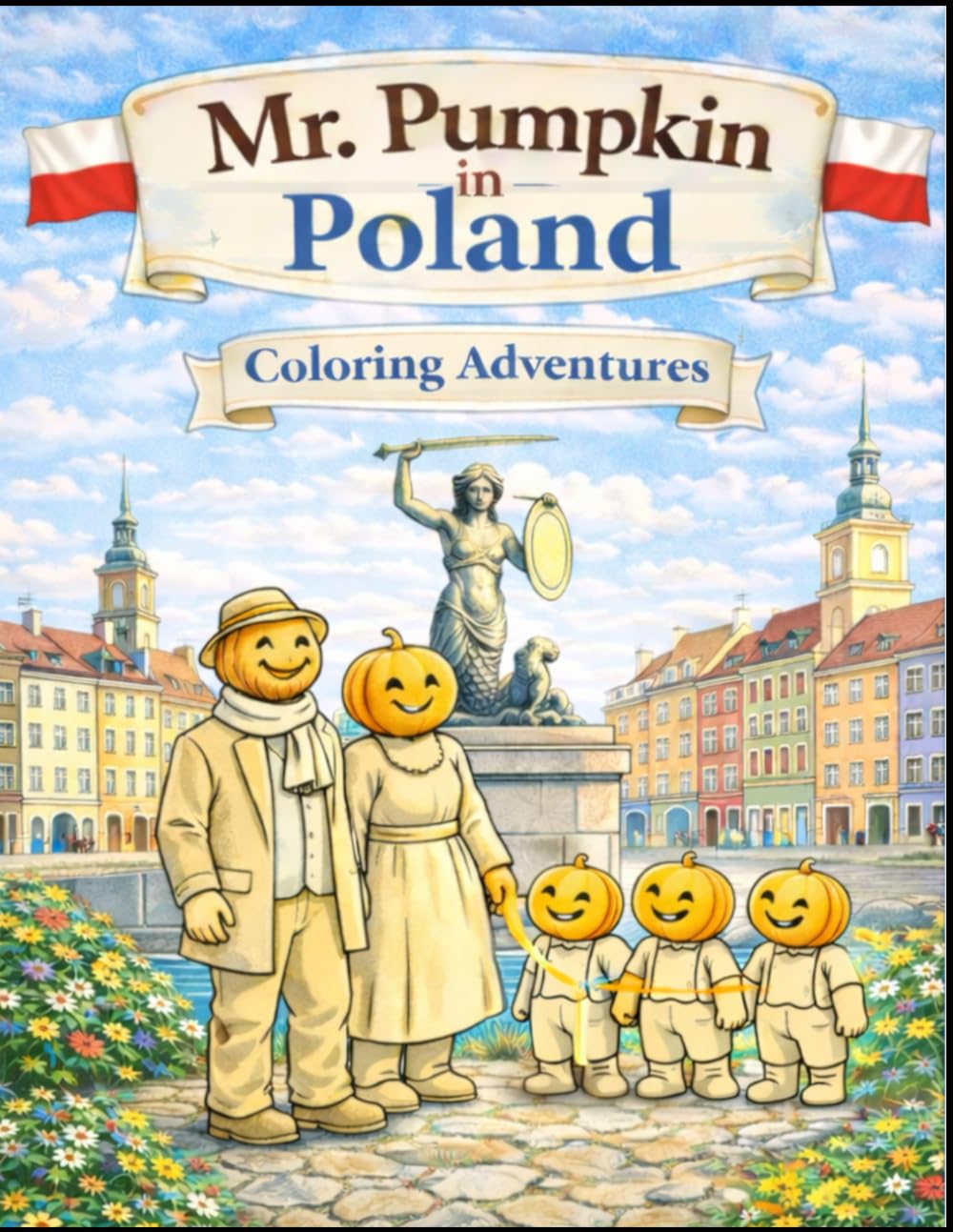 Mr. Pumpkin in Poland Coloring Adventures: A Gentle Travel Coloring Book for Kids Ages 4–8 | Relaxing Coloring Pages, Easy Activities & Family Adventures (Mr. Pumpkin Adventures in Europe)