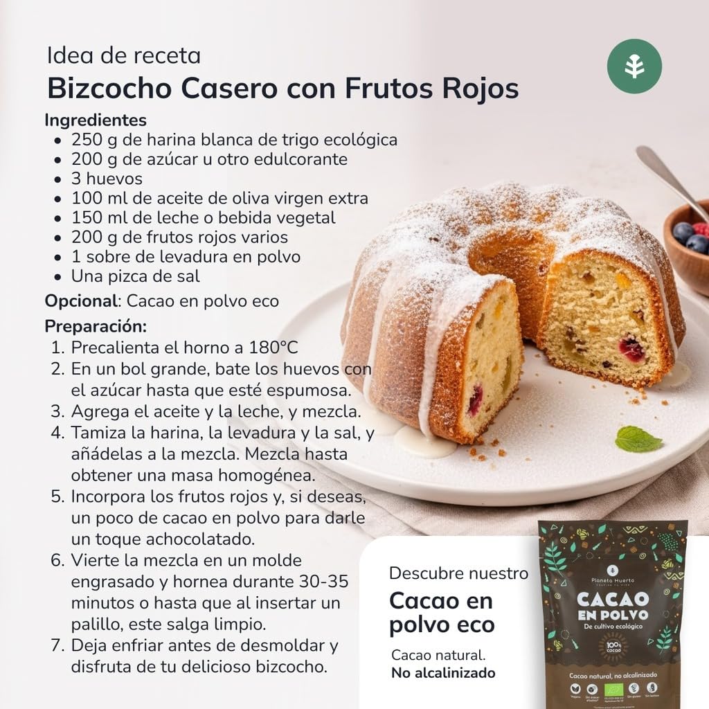 PLANETA HUERTO Harina Blanca de Trigo Eco 5 Kg Rica en Carbohidratos para Preparaciones Horneadas