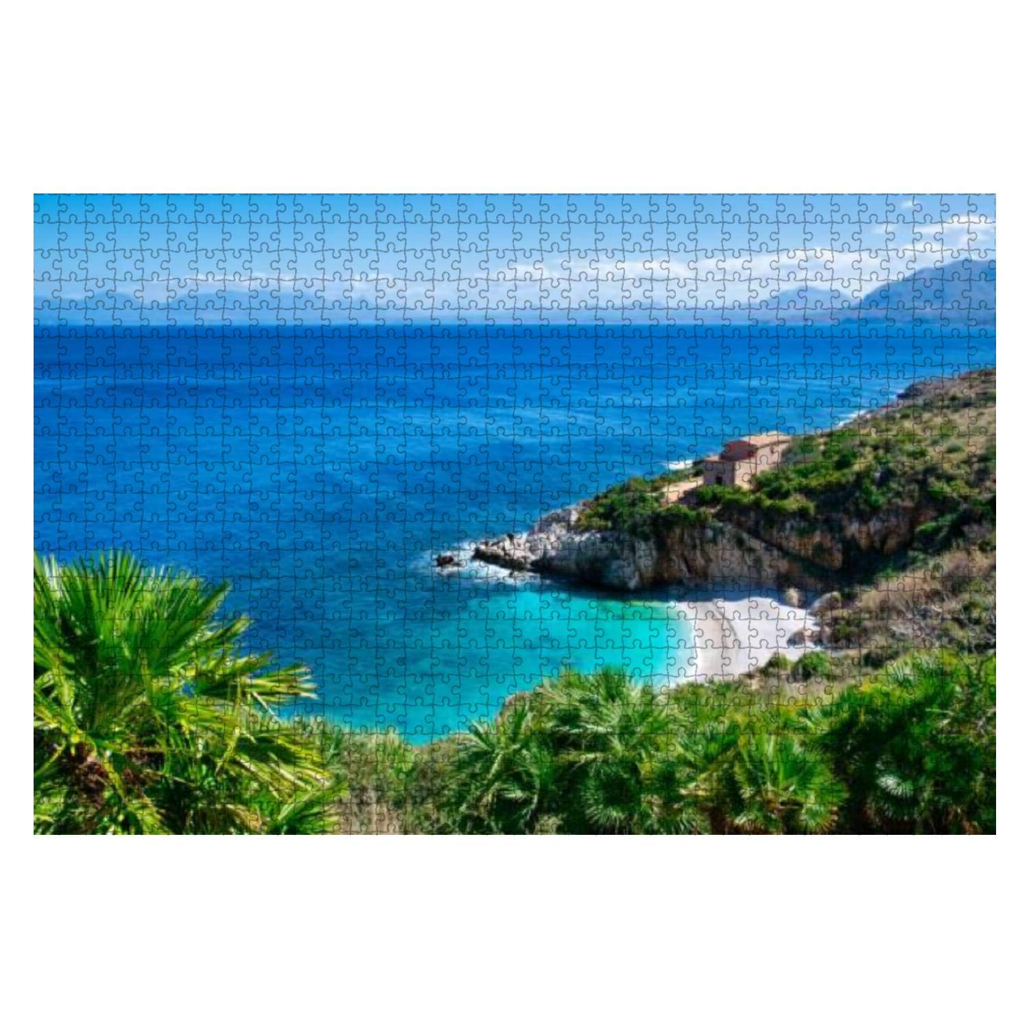 Zingaro Nature Reserve Nature Reserve Zingaro Riserva naturale dello 1000 Pieces Wooden Jigsaw Puzzles for Adults Decompression DIY Children Educational Puzzles Creative Games Toys Gift Home Decor