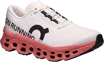 On Mens Cloudmonster 3 Sneakers, Ivory/Dustrose, 11 Medium US