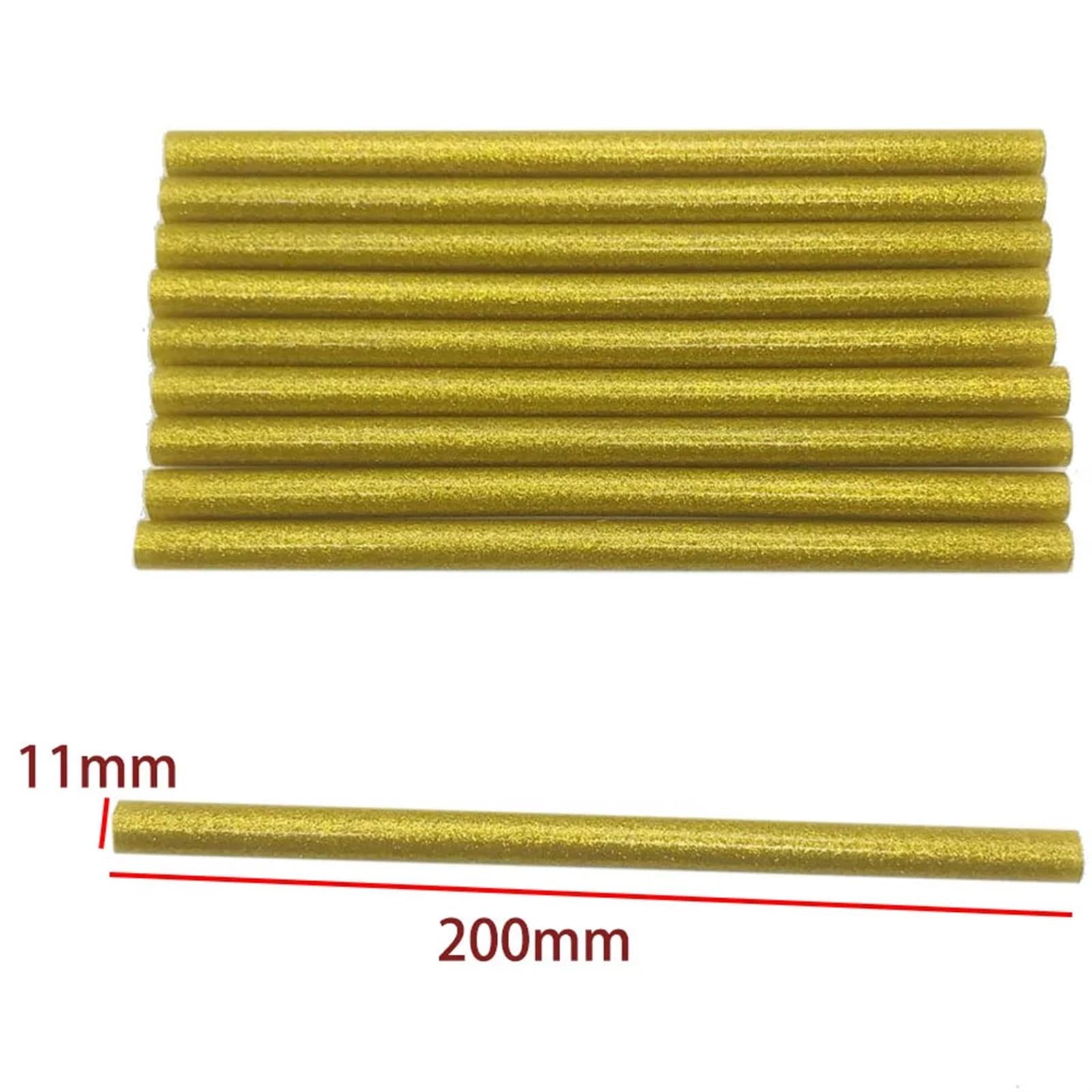 HeißKlebestifte Heißklebestifte for Bastelarbeiten, Telefongehäuse, Reparaturzubehör, Klebstoff, 11 mm x 200 mm, goldfarbener Klebestift FüR Heimwerken Reparieren