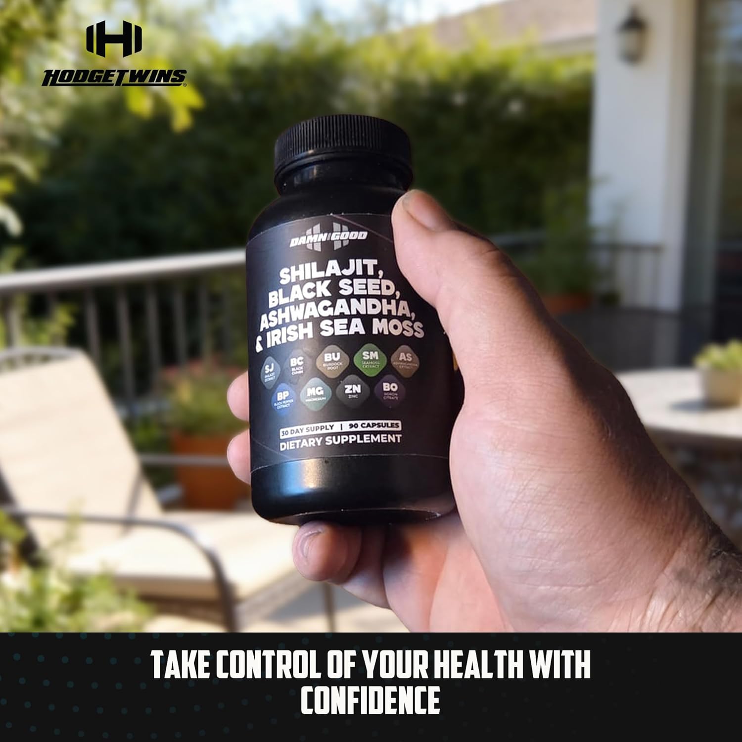 DAMN GOOD The Hodge Twins Maximum Vitality Organic Shilajit Capsules – Men’s Daily Energy & Stamina Booster – Sharper Focus & Strength w/Ashwagandha for Men – Performance Supplement – 90Count - Image 7