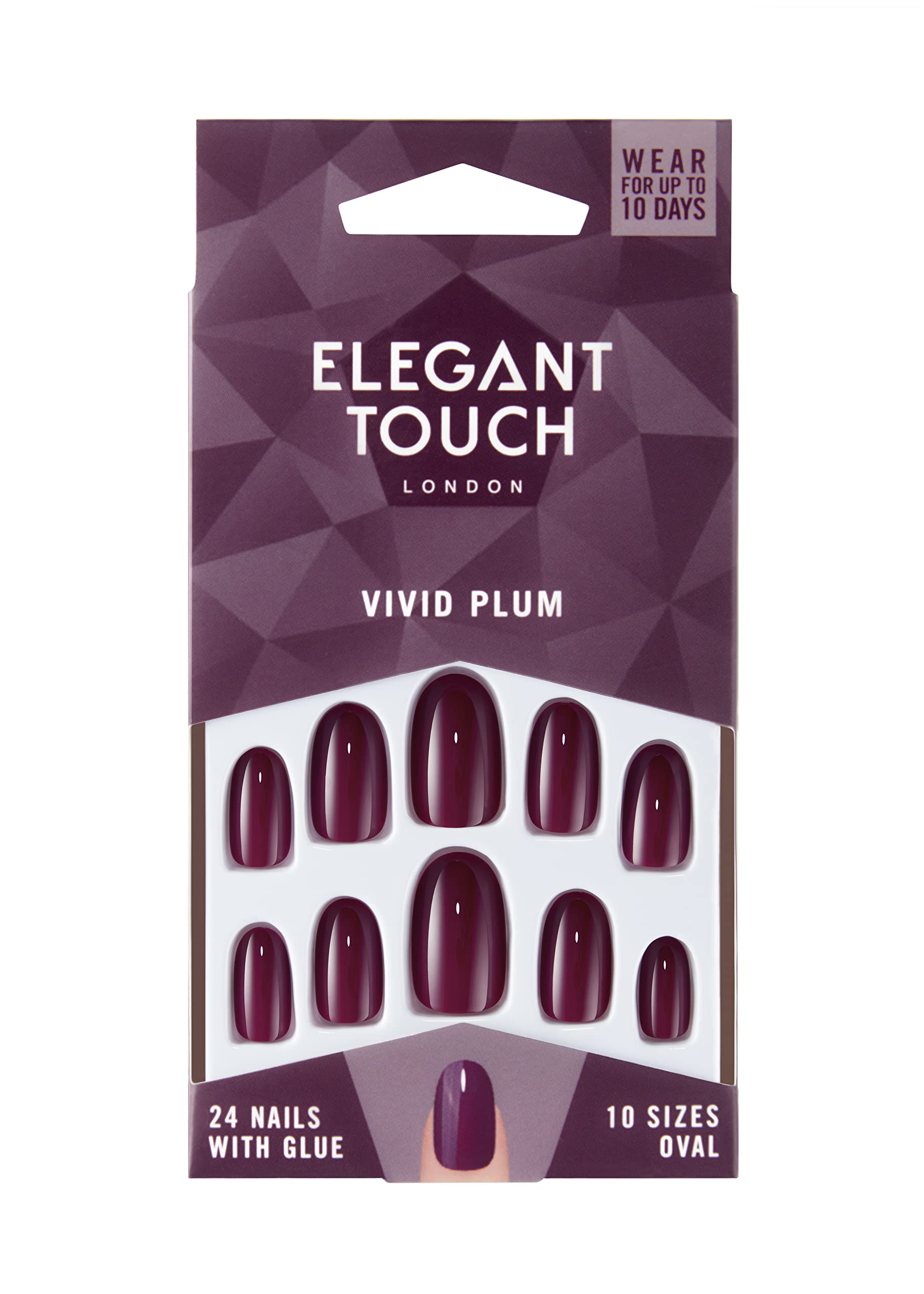 Elegant TouchCore Colour Nails Vivid Plum
