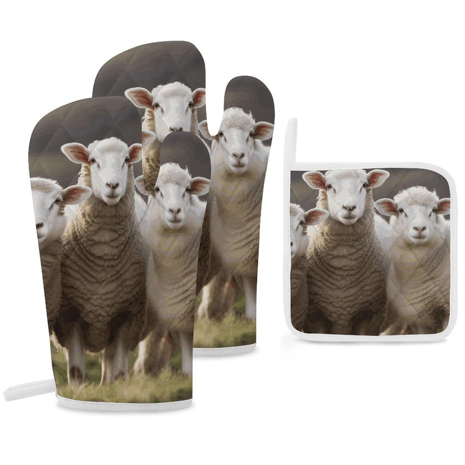 Gants de cuisine anti-chaleur et maniques mouton pour pâtisserie sécurisée
