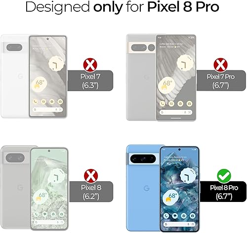 Miniatura 2 de ArmorSuit Paquete de 3 protectores de pantalla de vidrio templado para Google Pixel 8 Pro, compatible con fundas MilitaryShield (con herramienta de