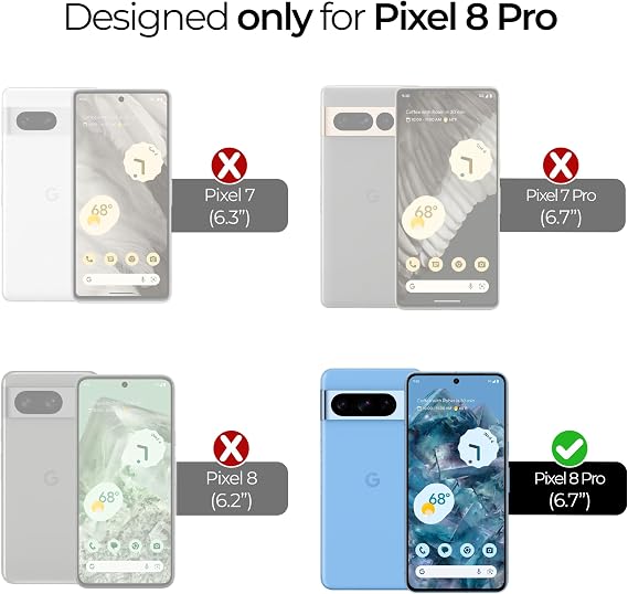 ArmorSuit 3 Pack Glass Screen Protector for Google Pixel 8 Pro Tempered Glass MilitaryShield Case Friendly (w/Alignment Tool)