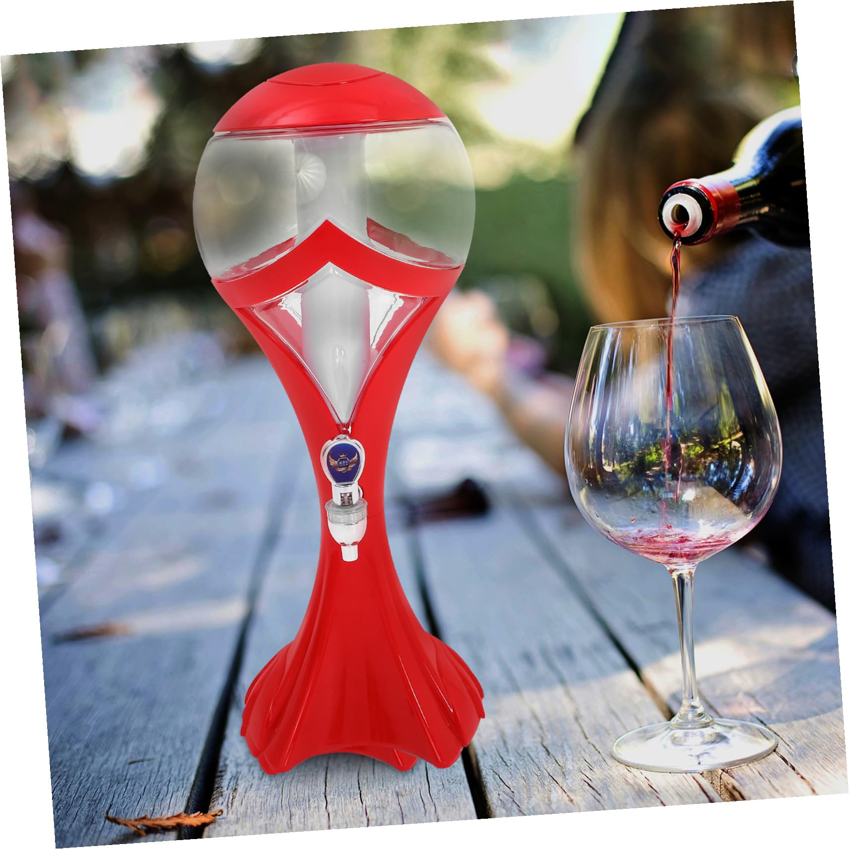 Distributeur de Boissons Lumineux 3,0l de Glaçon Robinet, Plastique Résistant, Refroidisseur Intégré, pour Fêtes et Bar à Domicile, Usage Extérieur et Intérieur