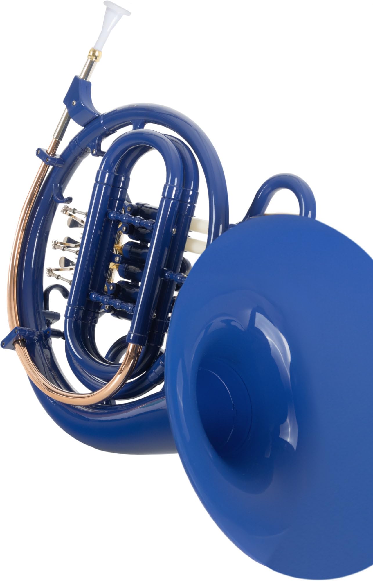 Classic Cantabile WH-20BL MardiBrass Corno Francese in plastica blu, con bocchino e custodia con spallacci. Per principianti e professionisti. Resistente, impermeabile, leggero e robusto.