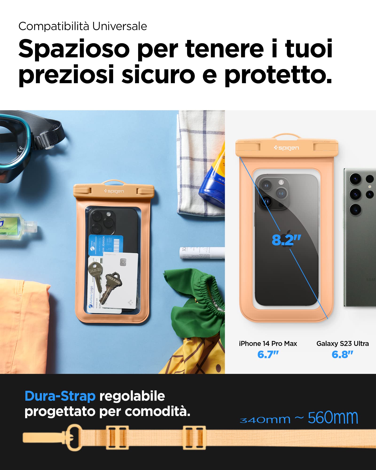 Custodia Impermeabile Spigen Aqua Shield A610 Per Smartphone - IPX8, Galleggiante | Compatibile Con IPhone, Samsung, Pixel - Foto 3