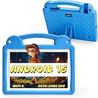 Vista 1 de Tablet infantil de 10.1 pulgadas, tableta Android para niños, Android 15, pantalla de 1280 x 800, CPU Octa-Core, 8 GB+64 GB, 1 TB expandible a Azul