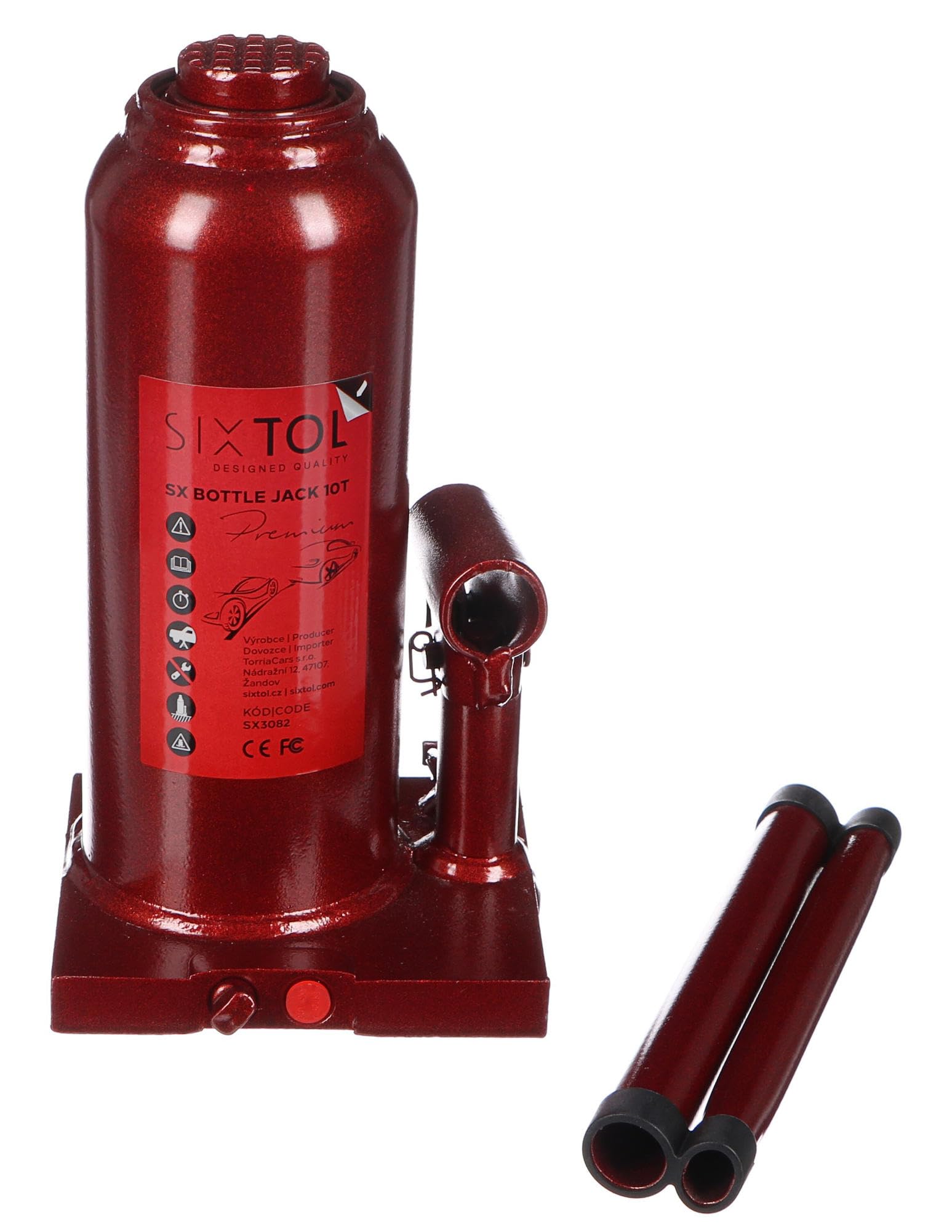 SX Bottle Jack Premium 10T | Gato hidráulico | 10 toneladas | Calidad Profesional | Construcción Totalmente soldada