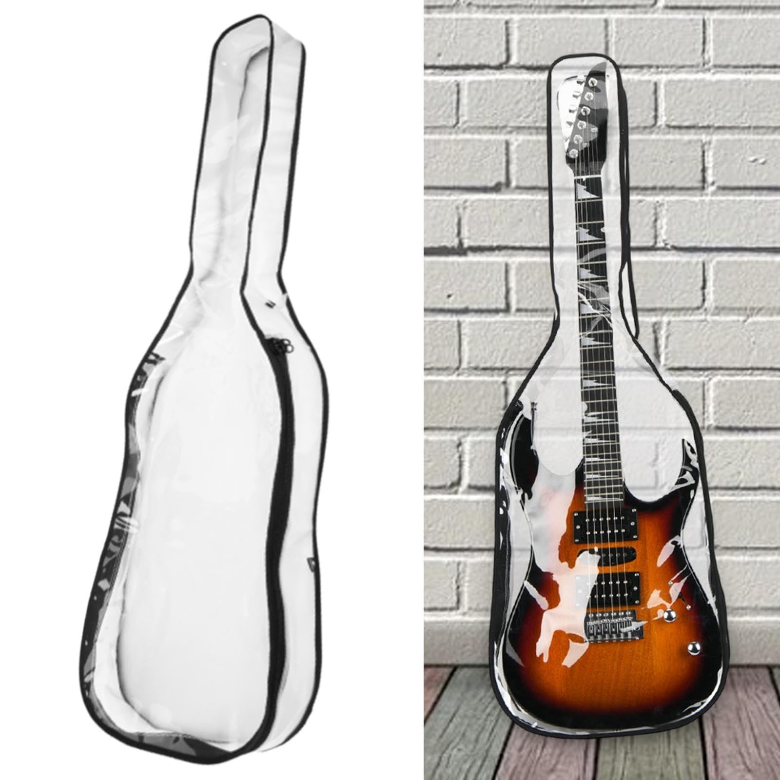 Funda Guitarra 39 Pulgadas Impermeable TPU | material transparente, cierre cremallera, resistente al agua, interior no tejido