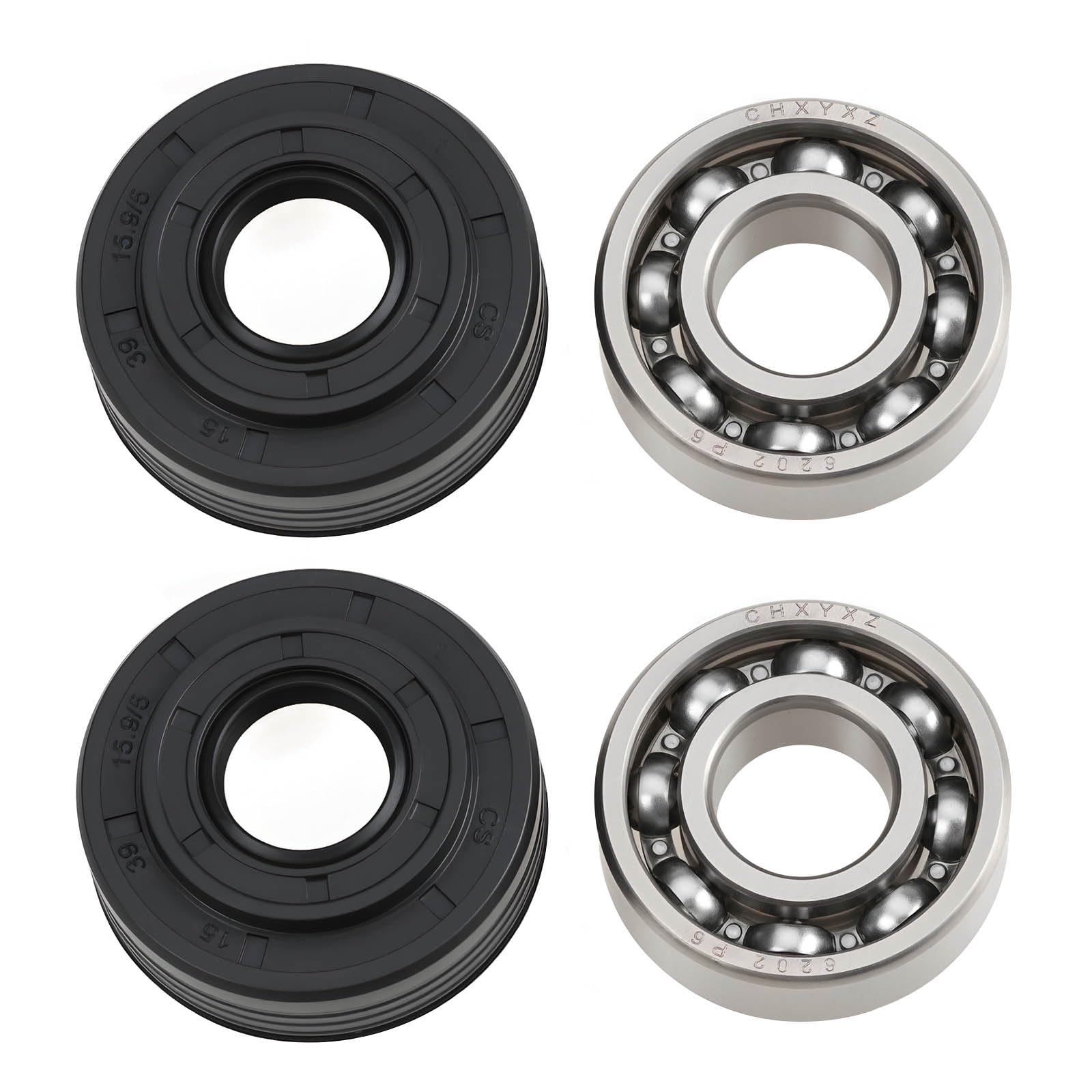 eMagTech 2 Sets Chainsaw Crankshaft Bearing Seal Kit 503932301 503932302 Compatible with Husqvarna 340 345 350