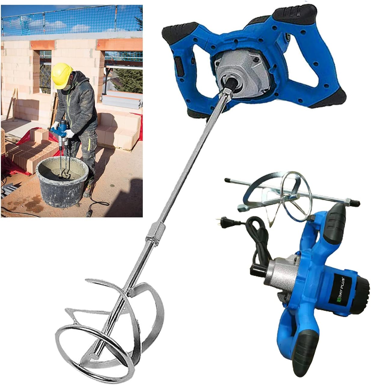 Cement Mixer 2600W Electric Portable Concrete Mixer