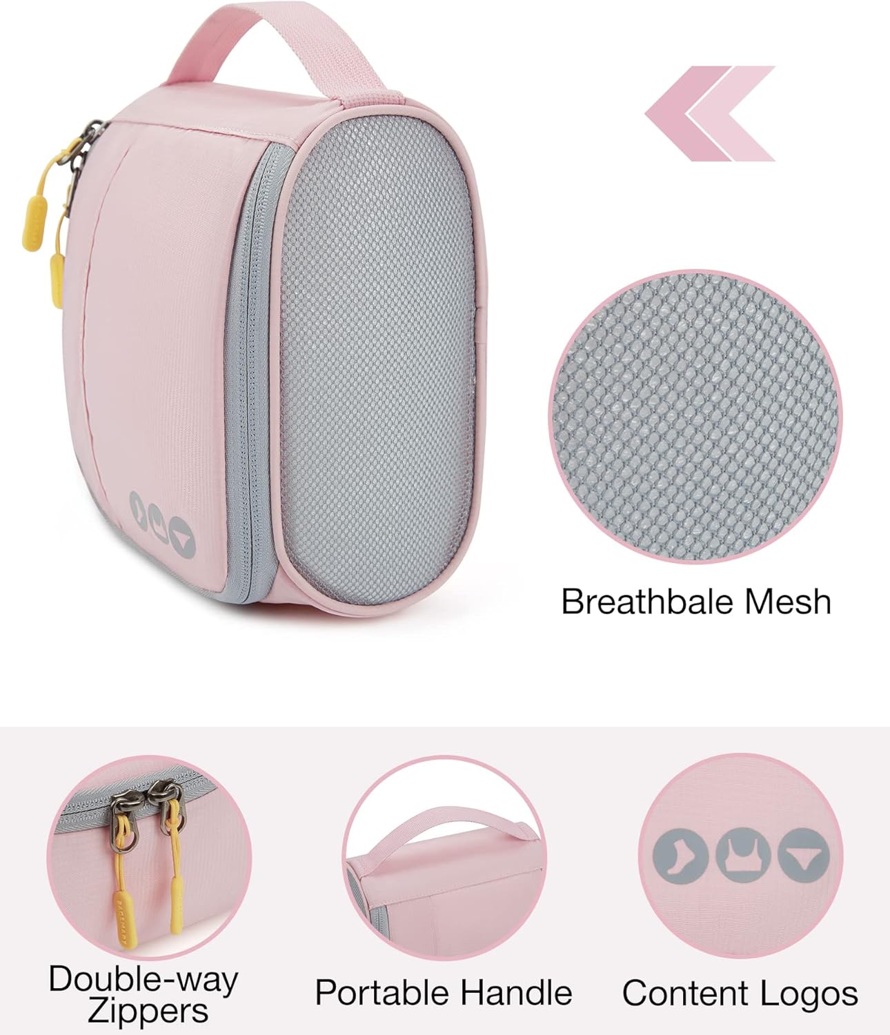 BAGSMART Keep Shape Packing Cubes for Travel, 6 Set Travel Cubes for Packing, Lightweight Suitcase Organizer Bags Set for Travel Essentials - Image 4