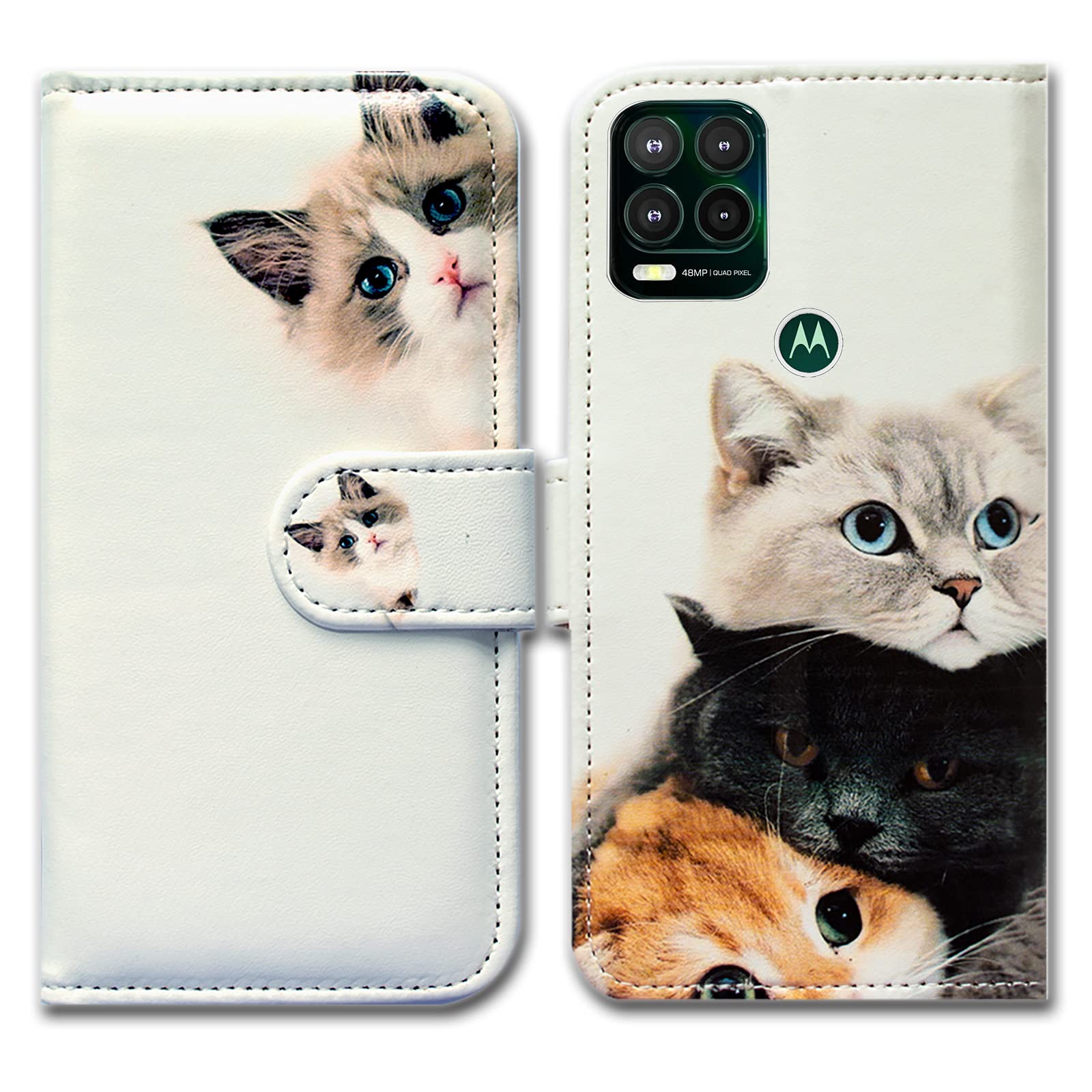 Bcov Funda para Moto G Stylus 5G (no compatible con G Stylus 4G), funda tipo cartera de piel con tapa para teléfono móvil con ranura para tarjetas, soporte para Motorola Moto G Stylus 5G 2021