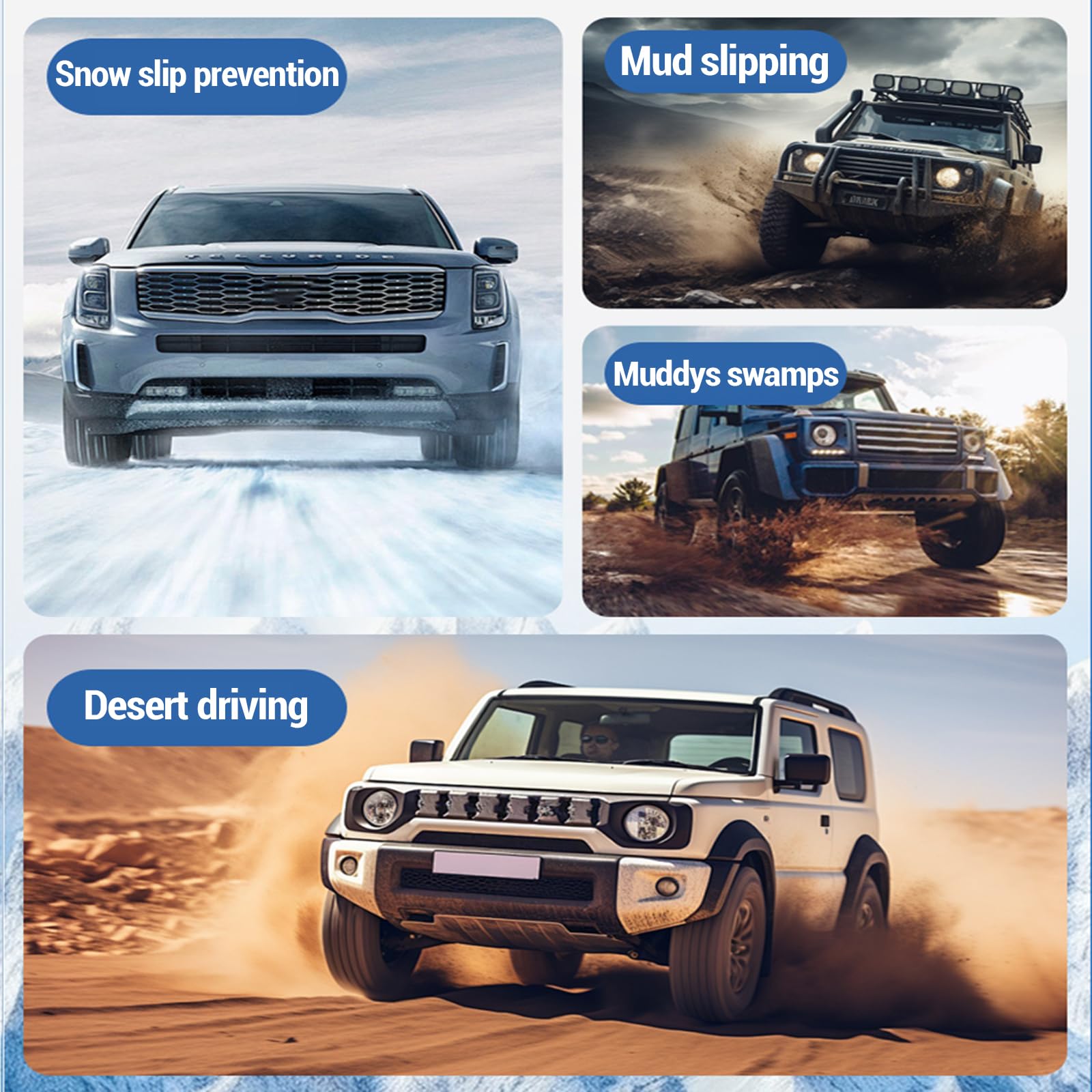 Calcetines De Nieve para Coche,Calcetines para NeumáTicos para Coche,Cadena De Nieve Textil para NeumáTicos,Reducir El Riesgo,para VehíCulos De Uso Diario