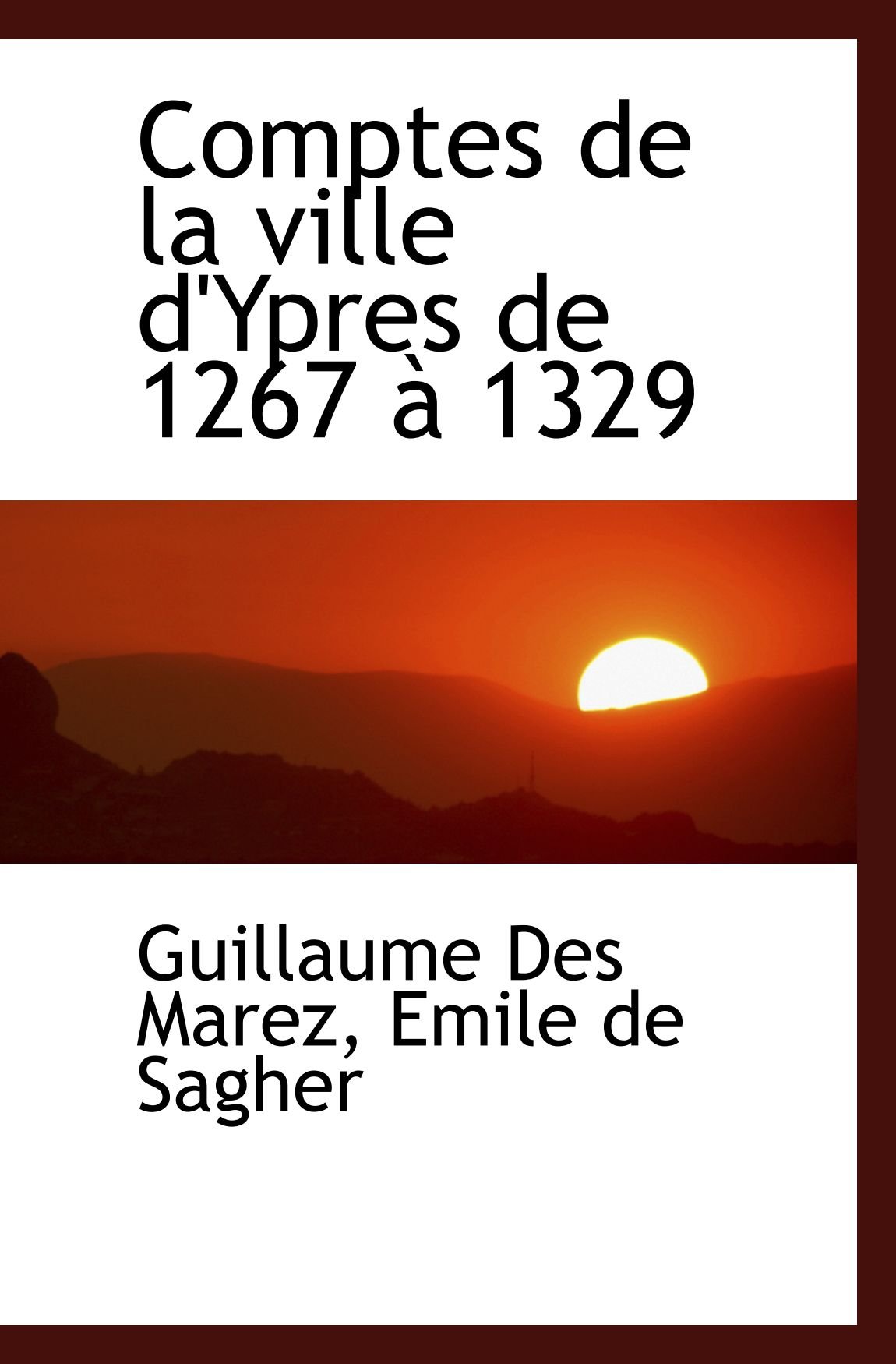 Comptes de la ville d'Ypres de 1267 à 1329