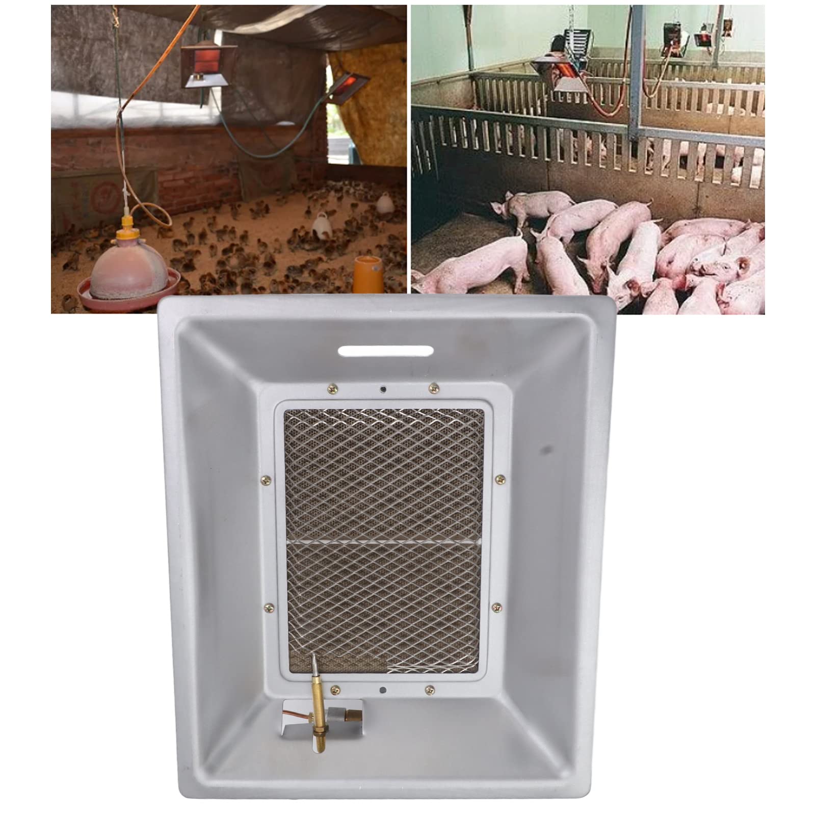 Placa Calefactora Para Criadora,Calentador Para Criadora De Gas Para Pollitos,Criadora de Pollitos,Equipo De Calentamiento Catalítico De Cerámica Infrarroja Manual Para Gallineros De Aves Y Ganado