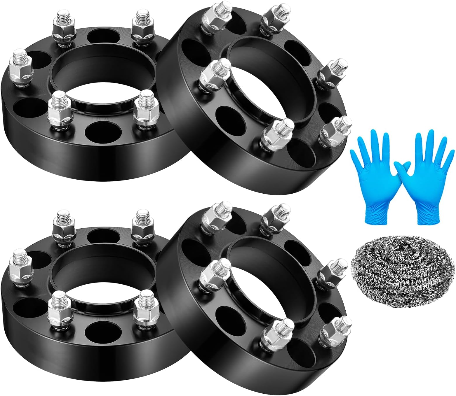 BDFHYK 6x139.7mm Wheel Spacers 1.5 inch Hubcentric Wheel Spacer Compatible with Ranger Bronco,Forged 6 Lug Wheel Adapters M12X1.5 & 93.1 mm Hub Bore, Set of 4
