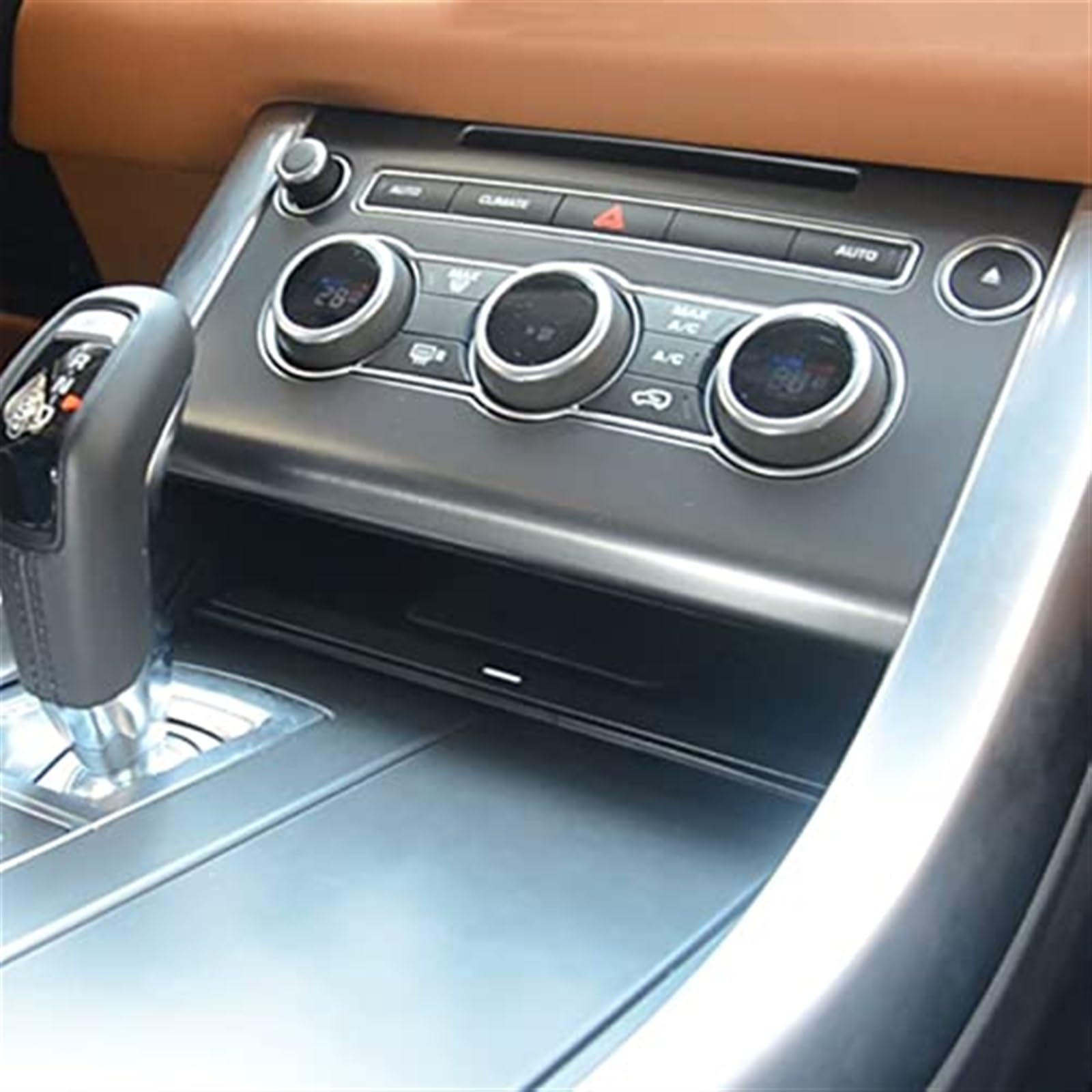 Bezprzewodowa ładowarka samochodowa QI ładowarka do telefonu 15w panel szybkiego ładowania Pad uchwyt do ładowania, dla zasięgu, dla Rover, Sport 2014 2015 2016 2017 Bezprzewodowa ładowarka sa