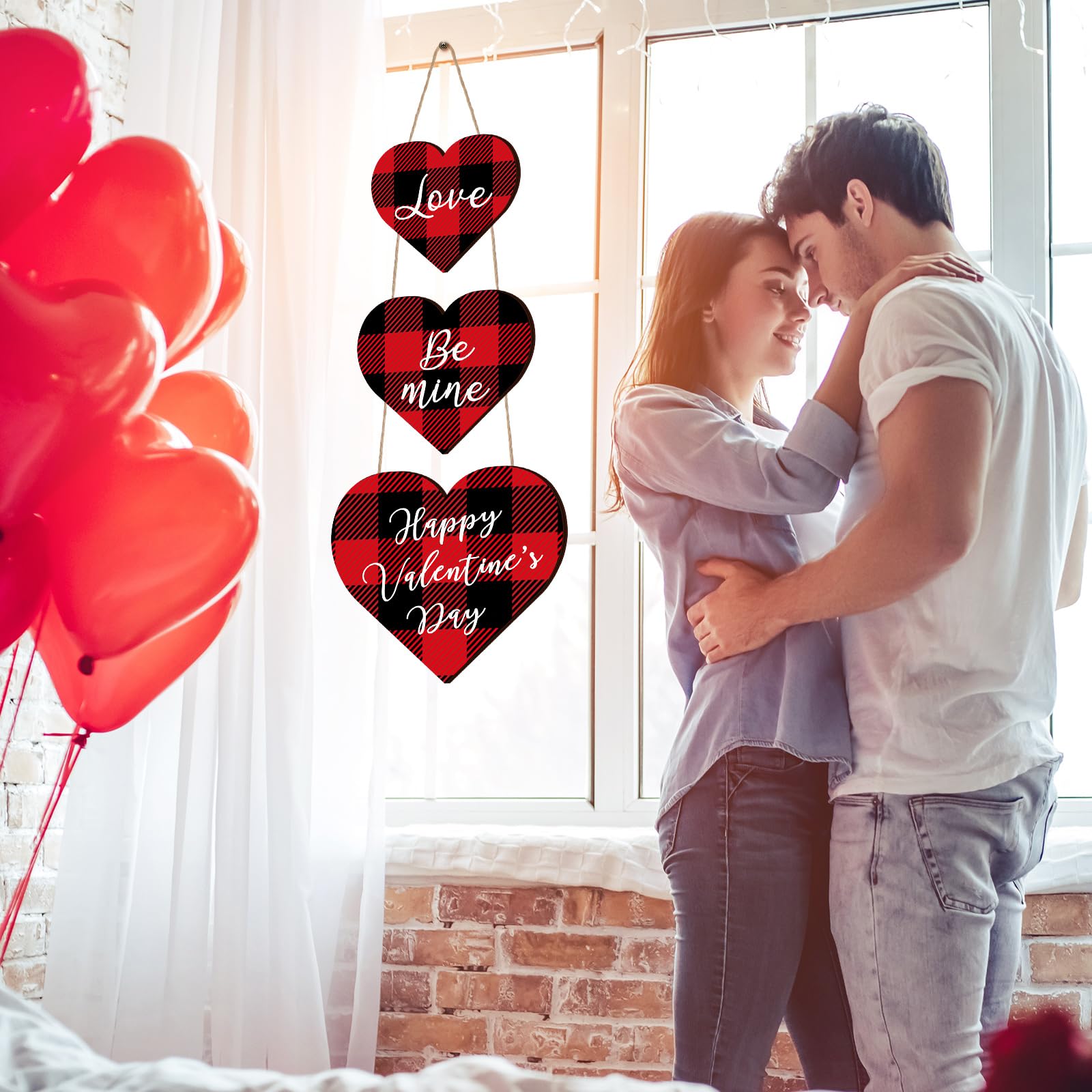 Amazon.com: Menkxi Happy Valentines Day Love Be Mine Door Sign