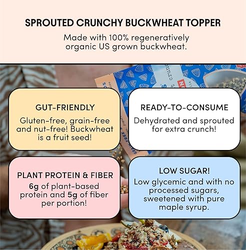 Vista 11 de Lil Bucks Granos germinados de trigo sarraceno crudo, granola sin granos (ORIGINAL, 1 paquete)