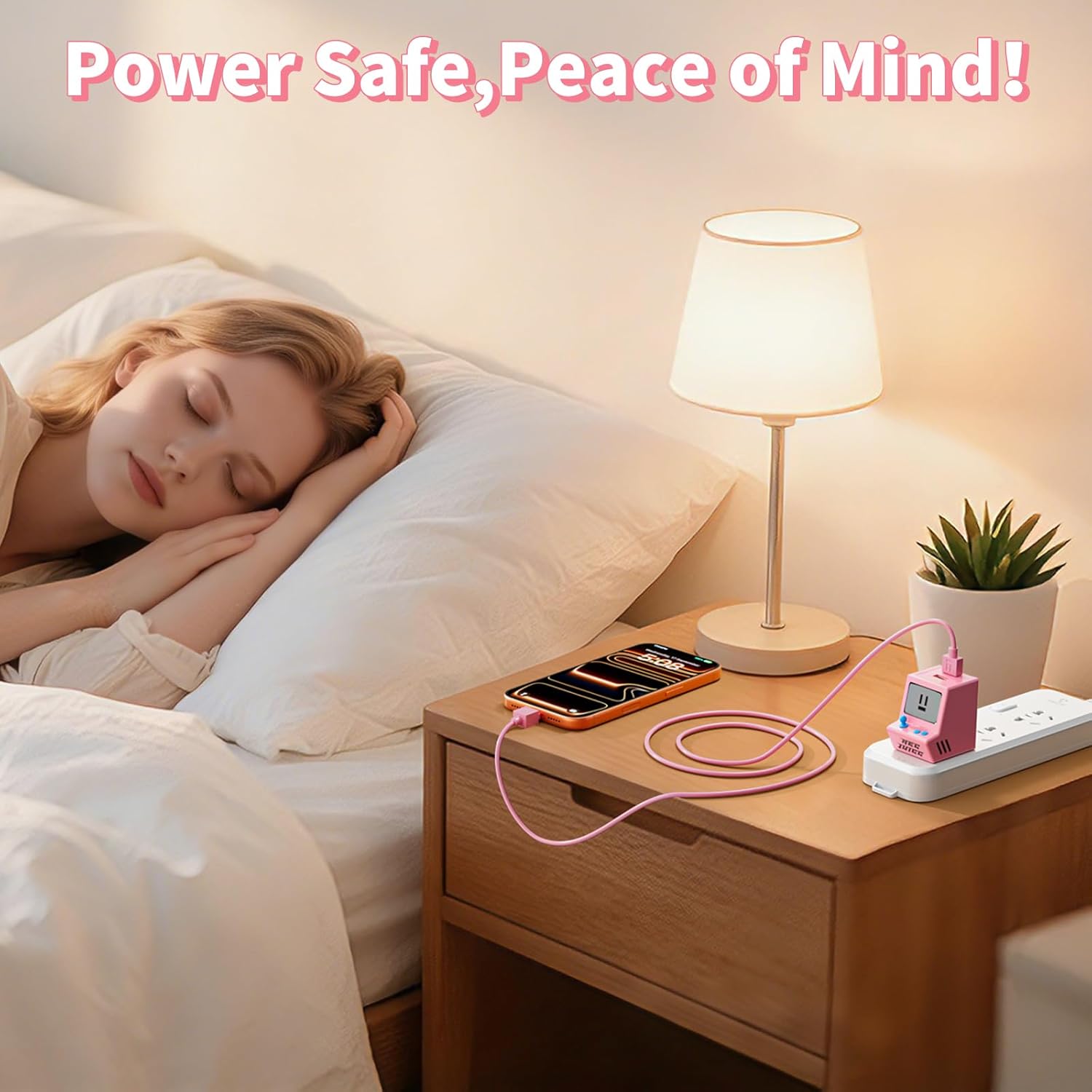 VOFUOE USB C Cable for iPhone 17 16 15 Charger Fast Charging 3.3FT Type C Charging Cord with 30W Dual Port Adpater USB C Charger Block USB A Wall Charger Retro Game Console for iPad, Galaxy S25-Pink - Image 7