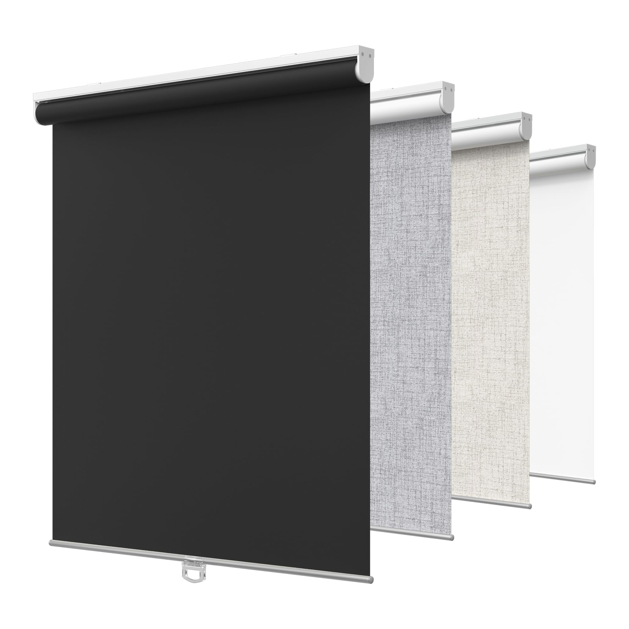 GENIMO 100% Blackout Roller Window Shades, Window Blinds Cordless with Thermal Insulated, UV Protection Fabric, Mini French Door Blinds for Home,